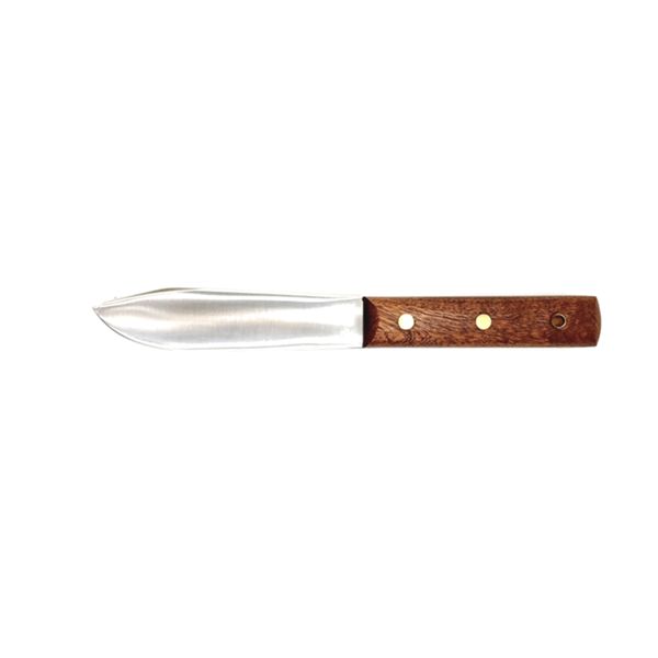 KNIFE BOAT, S/S bld, SAPELLI MAHOGANY WOOD hdl, BULK pkg