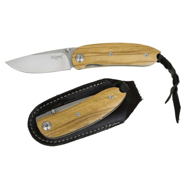 MINI - full Olive wood hdl, D2 bld, w/sheath