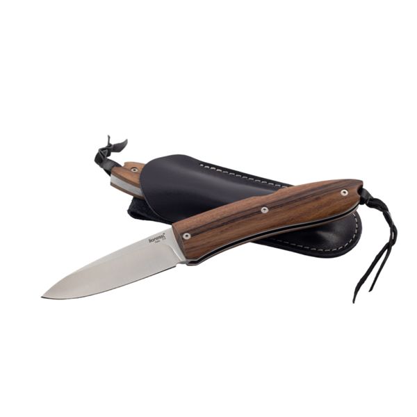 OPERA - Folding knife w/D2 bld, Santos wood hdl w/sheath