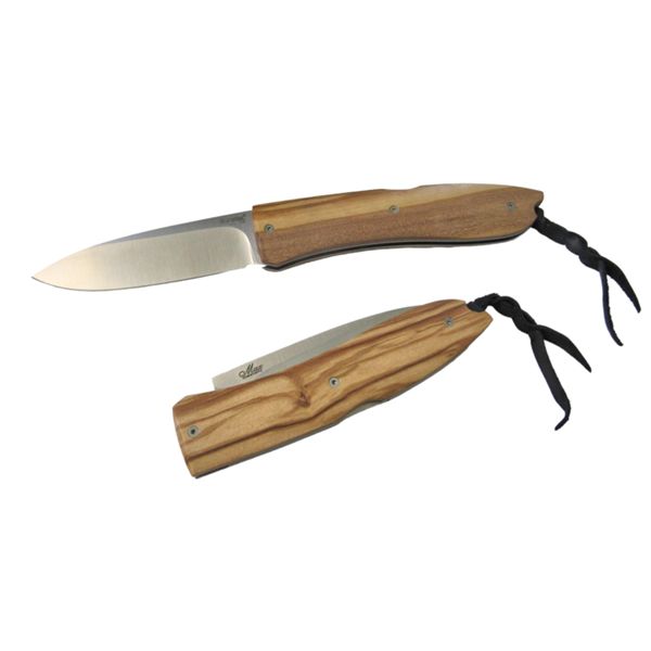 BIG OPERA - Folding knife w/D2 bld, Olive wood hdl