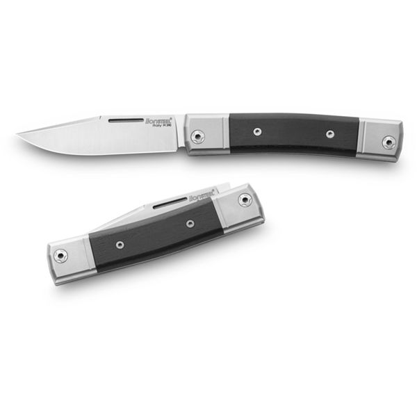 BestMan - ONE M390 Clip bld, Ebony wood hdl w/Titanium Bolster & liners