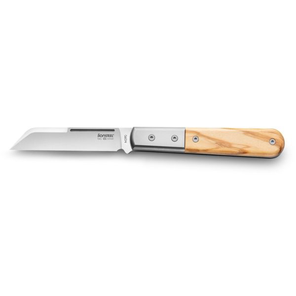 BARLOW - Sheepsfoot M390 blade, Olive wood Handle, Ti Bolster & liners