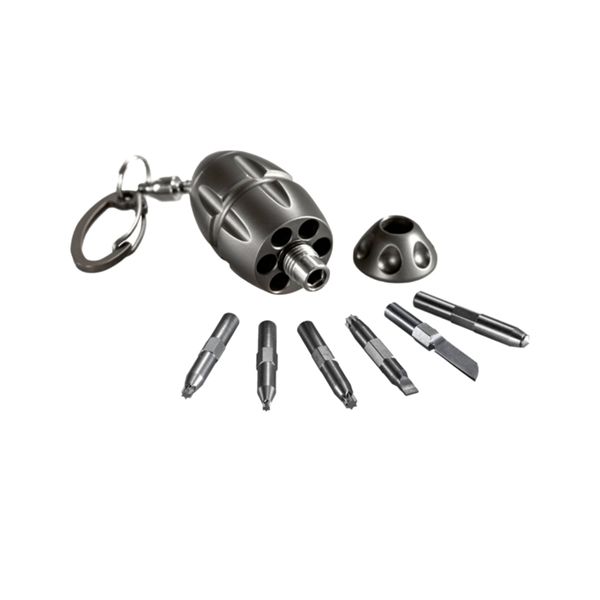 Eggie - Titanium case with stainless steel bits for 7 uses