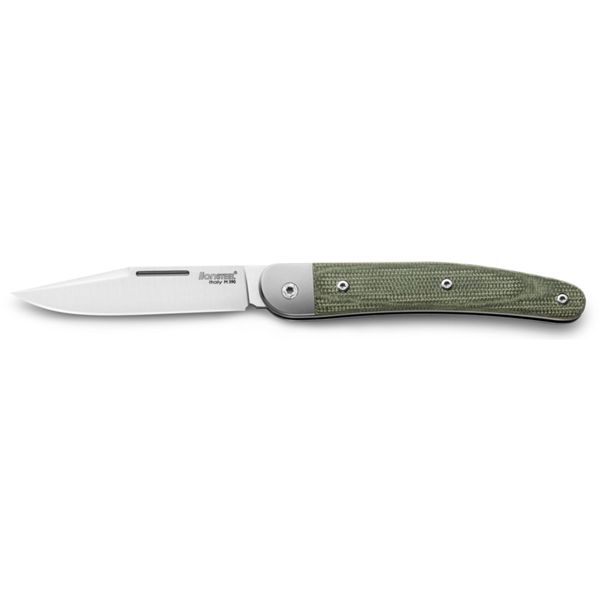 JACK - M390 Clip bld, Green Canvas hdl, Titanium Bolster & liners