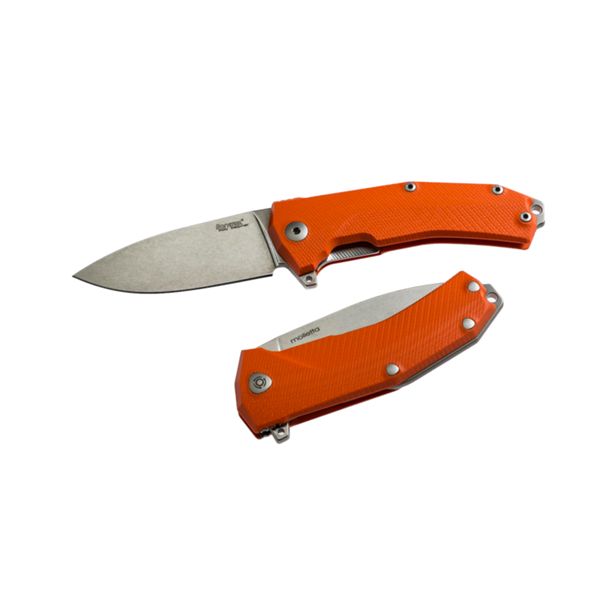 KUR - Liner Lock Sleipner bld, ORANGE G10 hdl, IKBS