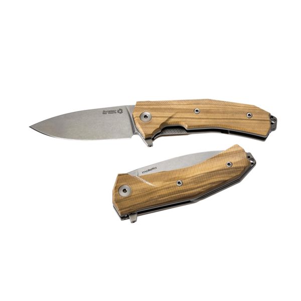 KUR - Liner Lock Sleipner bld, OLIVE WOOD hdl IKBS