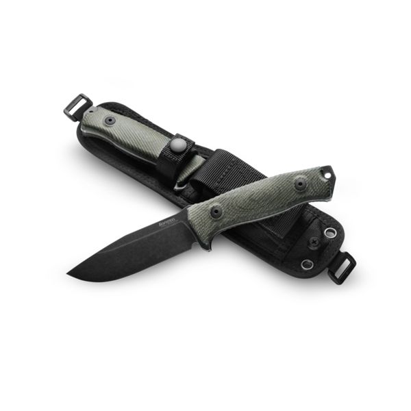 M5 - Fixed knife knife SLEIPNER DLC+SW bld GREEN CANVAS hdl, Cordura sheath