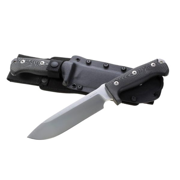 M7 - Fixed knife w/SLEIPNER SATIN bld, BLACK Micarta hdl, cordura/kydex sheath