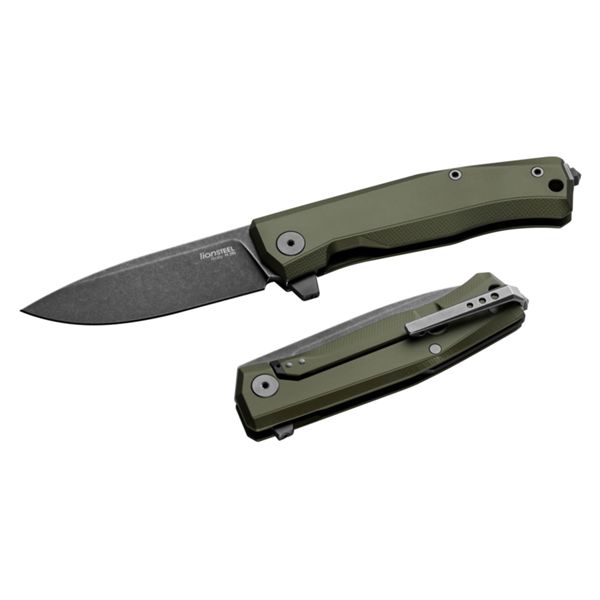 MYTO - Folding knife OLD BLACK M390 bld, GREEN aluminum hdl