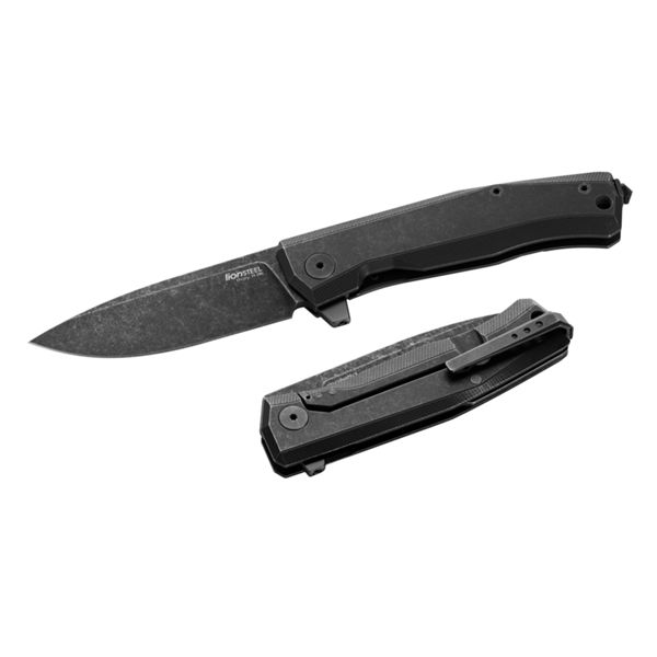 MYTO - Folding knife M390 bld, Titanium hdl, FULL OLD BLACK