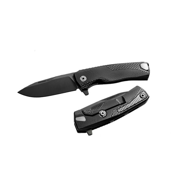 ROK - BLACK Aluminum knife, RotoBlock, Chemical Black bld M390