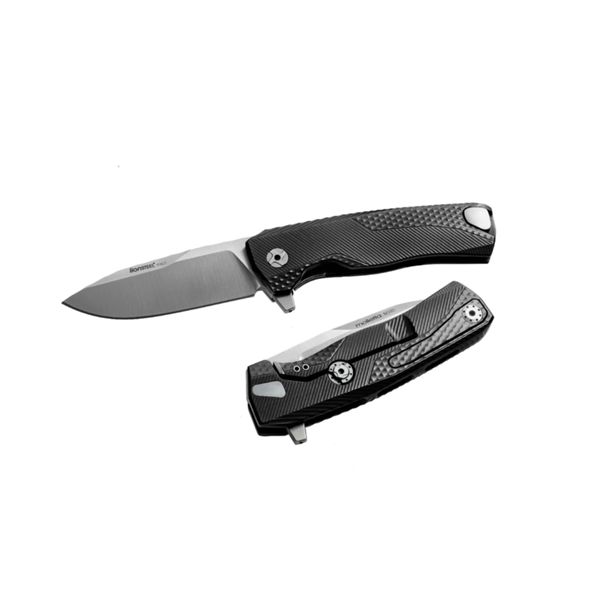 ROK - BLACK Aluminum knife, RotoBlock, satin finish bld M390