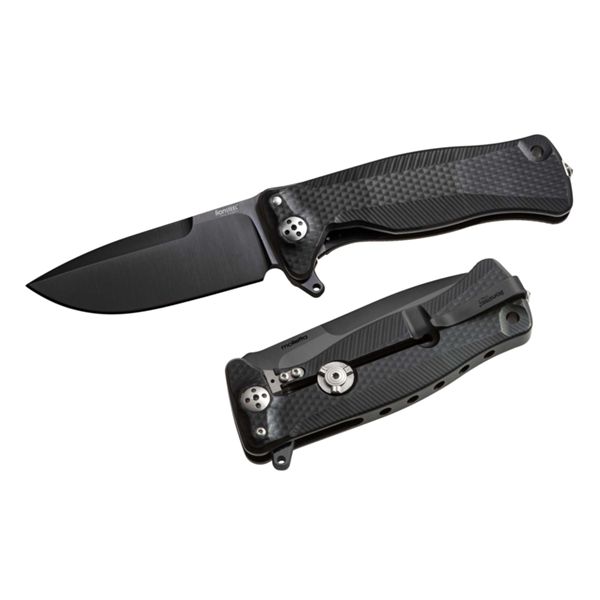 SR11 - SR11 FLIPPER BLACK Aluminum knife, RotoBlock, Chemical Black bld Sleipner