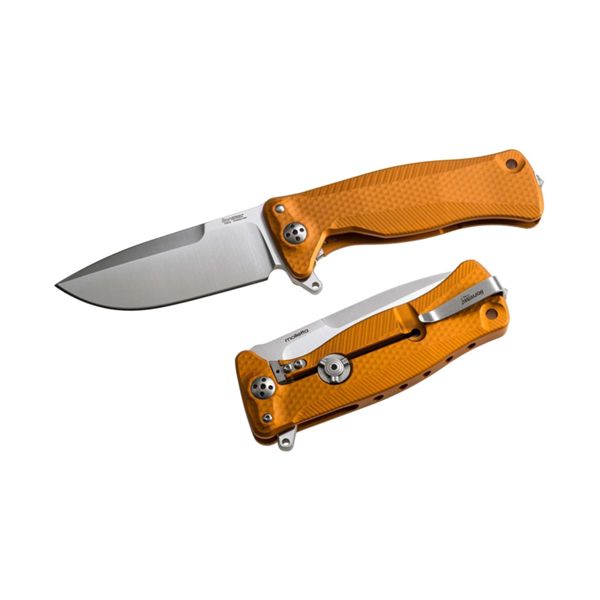 SR11 - SR11 FLIPPER ORANGE Aluminum knife, RotoBlock, satin finish bld Sleipner