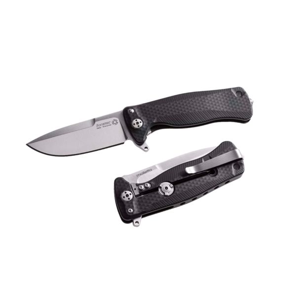 SR22 - FLIPPER BLACK Aluminum knife, RotoBlock, satin finish bld Sleipner