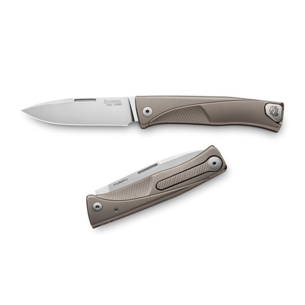 THRILL - Solid BRONZE titanium, M390 satin bld, HWAIL clip