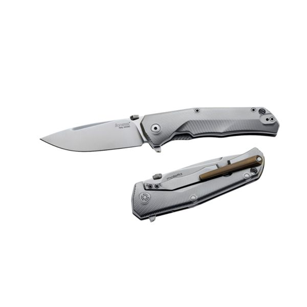 T.R.E. - Folding knife M390 bld, Titanium hdl BRONZE Acc. IKBS wood KIT box