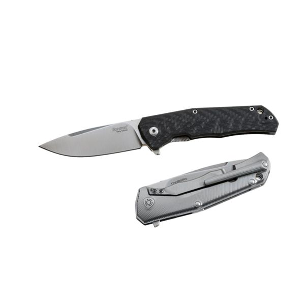 T.R.E. - Folding knife M390 bld, Carbon Fiber hdl, IKBS wood KIT box