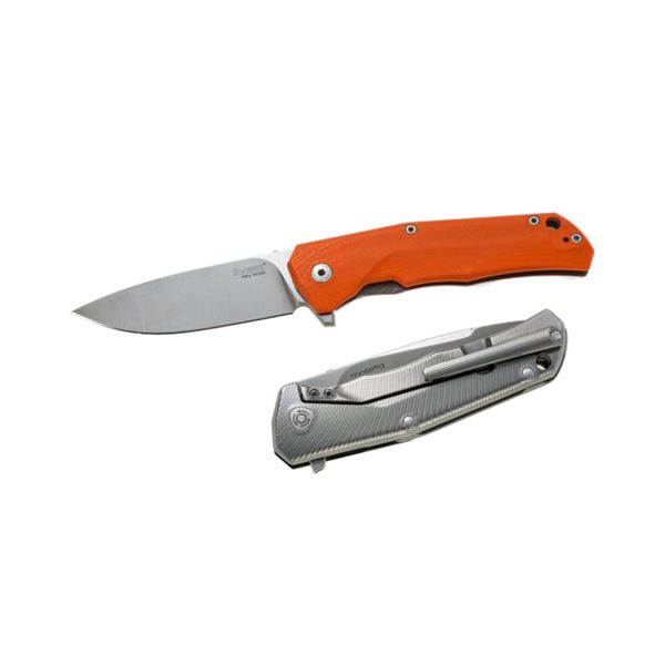 T.R.E. - Folding knife M390 bld, ORANGE G10 hdl, IKBS,FLIPPER