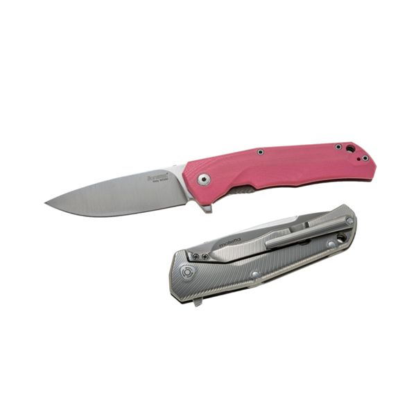 T.R.E. - Folding knife M390 bld, PINK G10 hdl, IKBS, FLIPPER