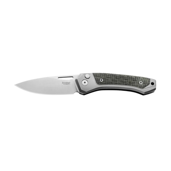 TWAIN - Folding knife Magnacut bld, Titanium and Green Canvas hdl