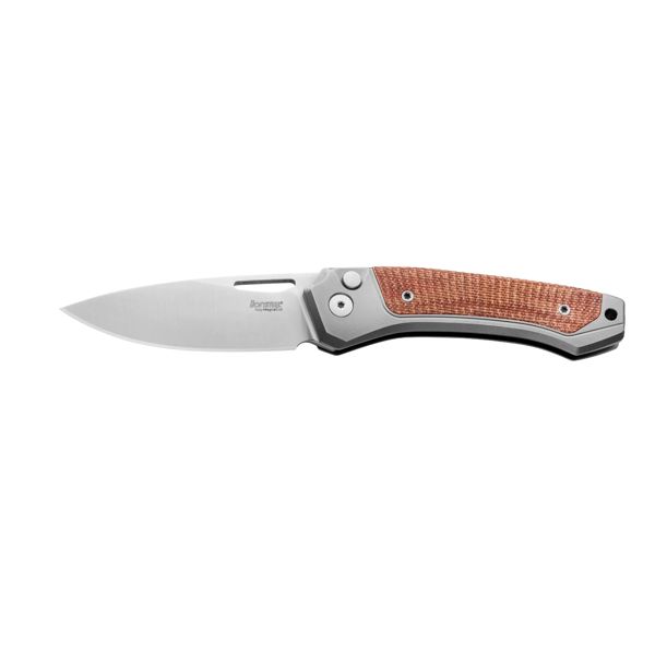 TWAIN - Folding knife Magnacut bld, Titanium and Natural Canvas hdl