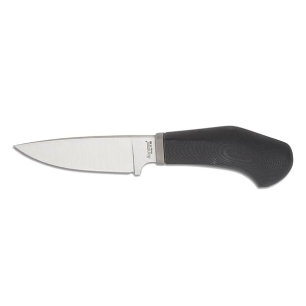 WILLY - Fixed knife m390 blade BLACK G10 handle, Ti guard, leather sheath