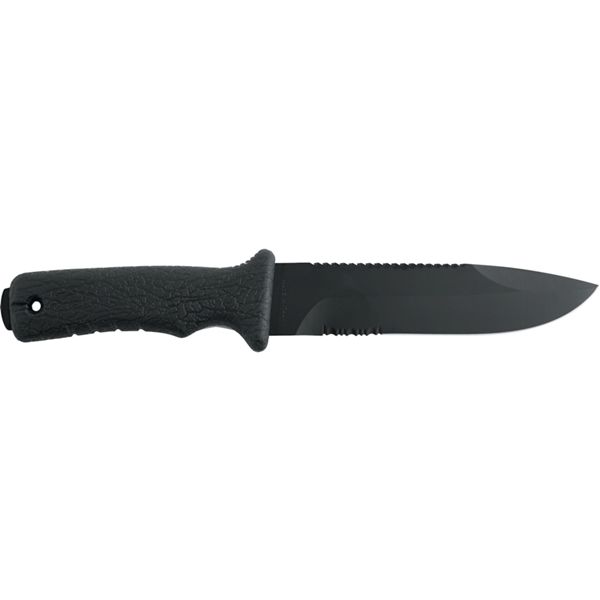 OUTDOOR KNIFE 631, NITRO B BLK PTFE bld, PLASTIC hdl: BLK, +SHEATH