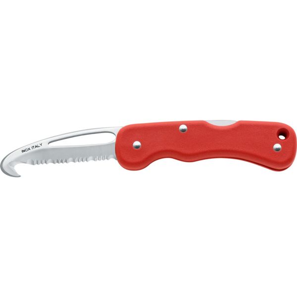 RESCUE FOLD. KNIFE 697 SOS, S/S bld, PLASTIC hdl: RED