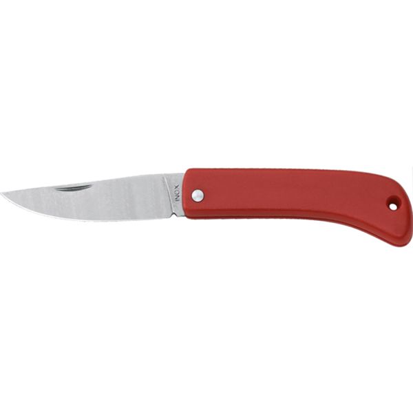 FOLD. KNIFE, S/S bld, PLASTIC hdl: RED, COLT. CHIUDIBILE M/CO PLASTIC LAMA INOX