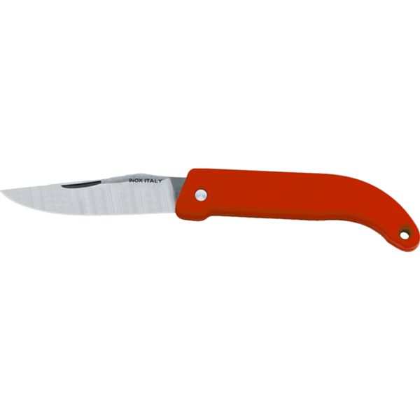 FOLD. KNIFE, S/S bld, PLASTIC hdl: RED, COLT. CHIUDIBILE M/CO PLASTIC LAMA INOX