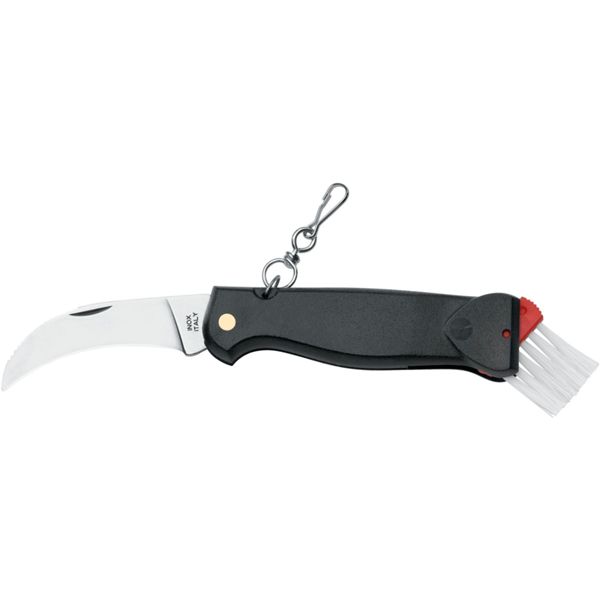 OUTDOOR FOLDING KNIFE A450, MUSHROOMS, S/S bld, PLASTIC hdl: BLK/BLK