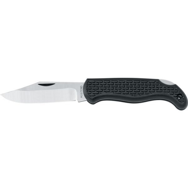 OUTDOOR FOLDING KNIFE A87, S/S bld, PLASTIC hdl: BLK