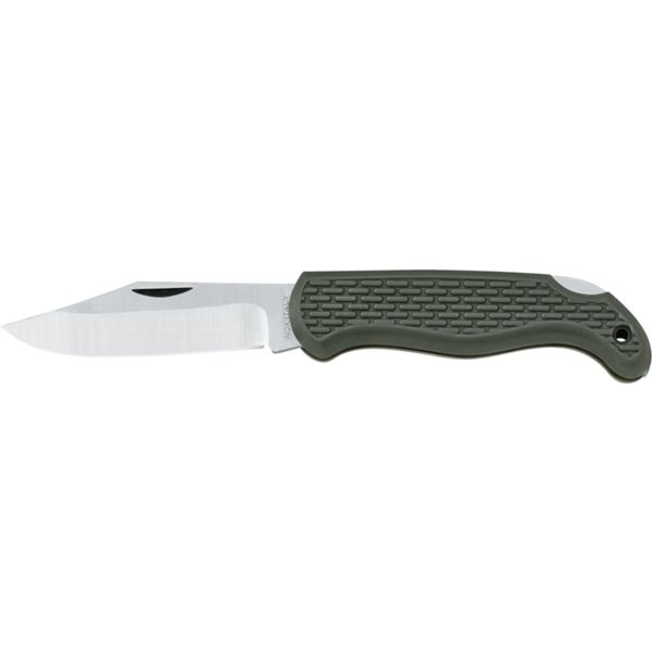 OUTDOOR FOLDING KNIFE A87, S/S bld, PLASTIC hdl: GRN