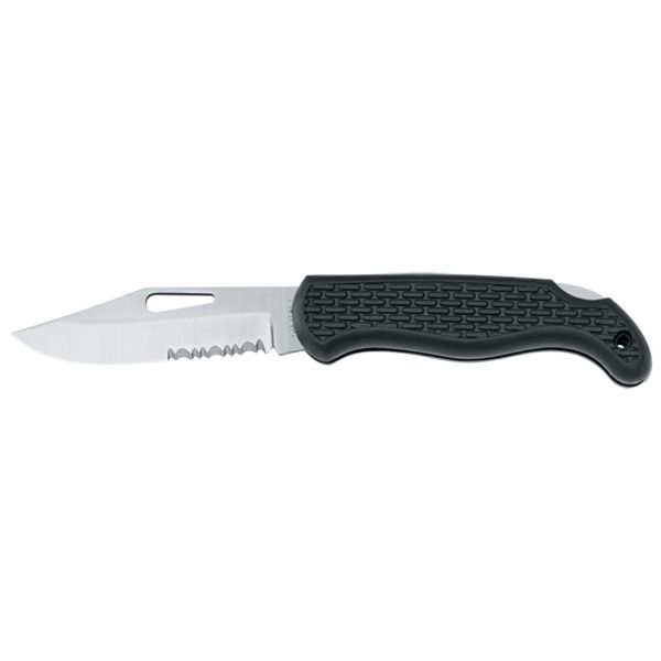 OUTDOOR FOLDING KNIFE A87, S/S bld, PLASTIC hdl: BLK