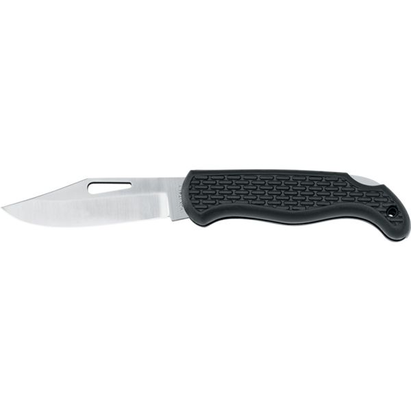 OUTDOOR FOLDING KNIFE A87, S/S bld, PLASTIC hdl: BLK