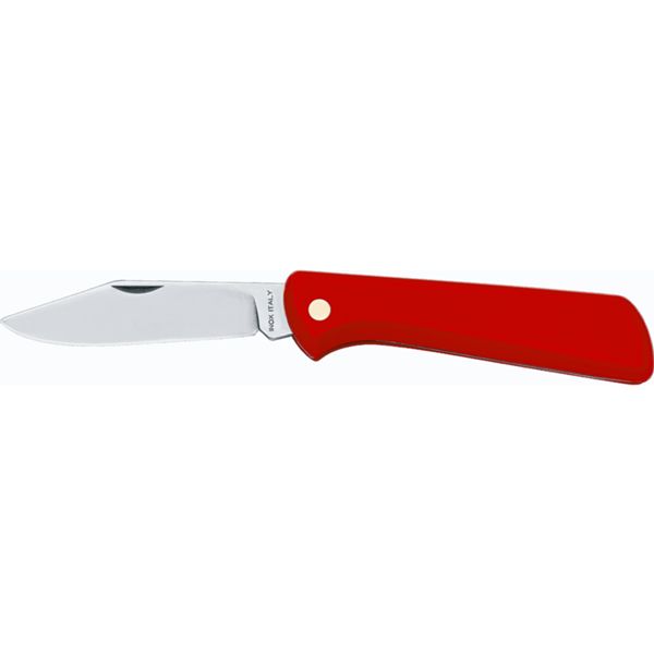 FOLD. KNIFE, S/S bld, PLASTIC hdl: RED, COLT. CHIUDIBILE M/CO PLASTIC LAMA INOX