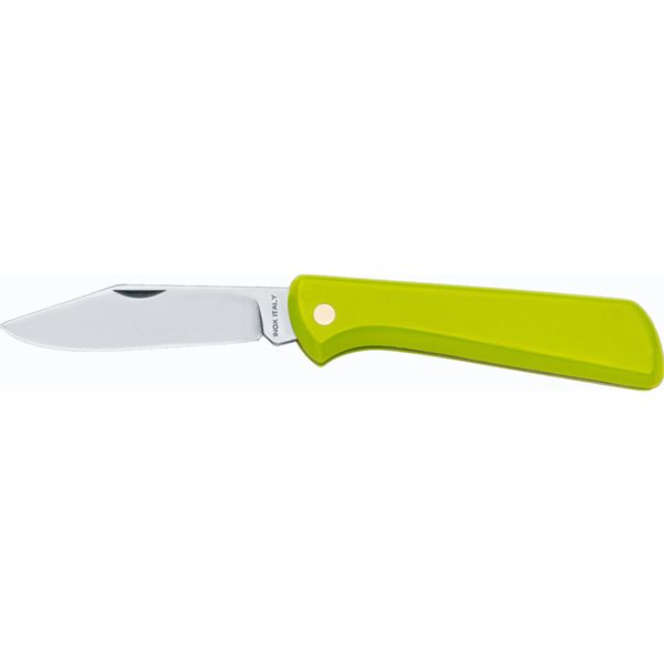 FOLD. KNIFE, S/S bld, PLASTIC hdl: YEL, COLT. CHIUDIBILE M/CO PLASTIC LAMA INOX