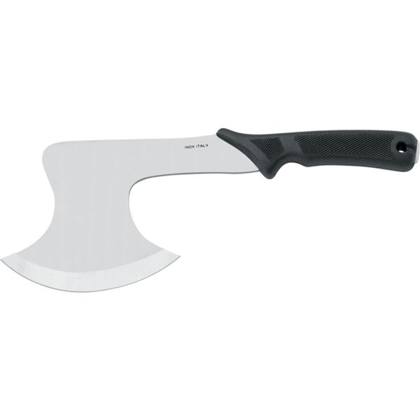 OUTDOOR AXE, S/S bld, PLASTIC hdl: BLK, +LEATHER SHEATH BLK