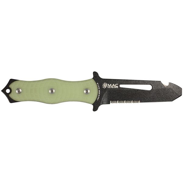 DIVING KNIFE ALLI, S/S BLK PTFE bld 12 CM, PLASTIC hdl, +SHEATH