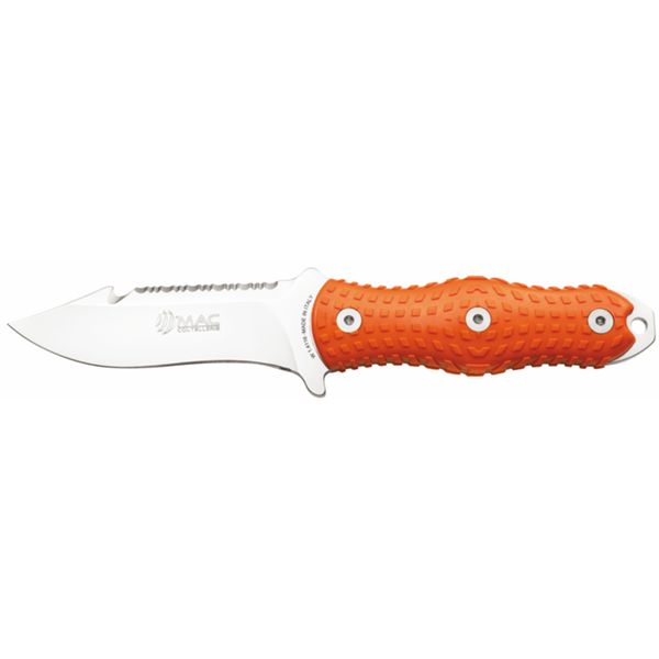 DIVING KNIFE ALLI, S/S bld 12 CM, PLASTIC hdl: ORG, +SHEATH