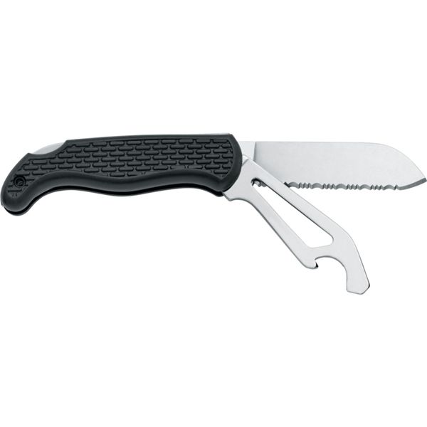 MARINE FOLD. KNIFE BOAT 2, S/S bld, PLASTIC hdl: BLK