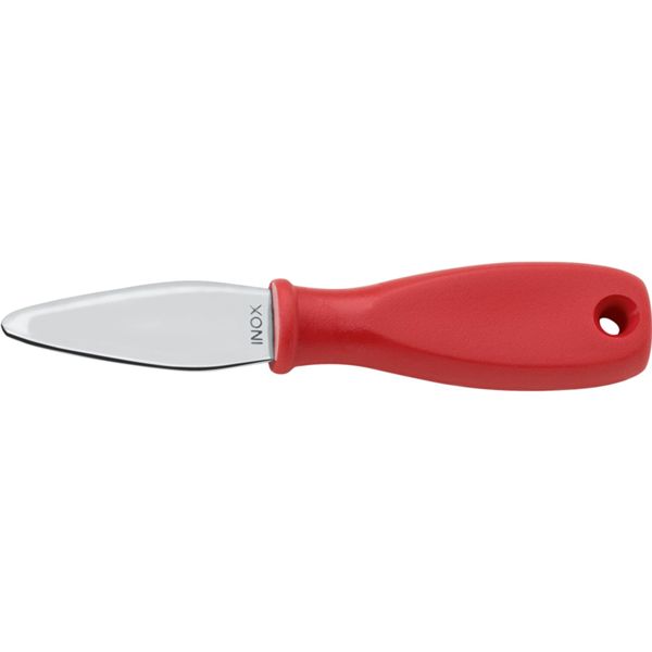 OYSTER OPENER, S/S bld, PLASTIC hdl: RED