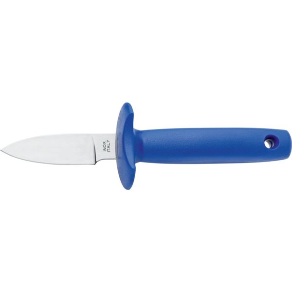 OYSTER OPENER, S/S bld, PLASTIC hdl: BLU