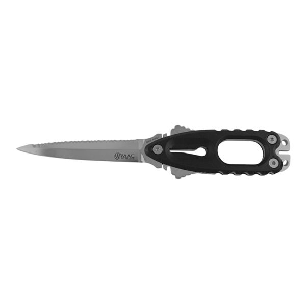 DIVING KNIFE GUNSTER, S/S bld 11 CM, PP BLK hdl, +SHEATH