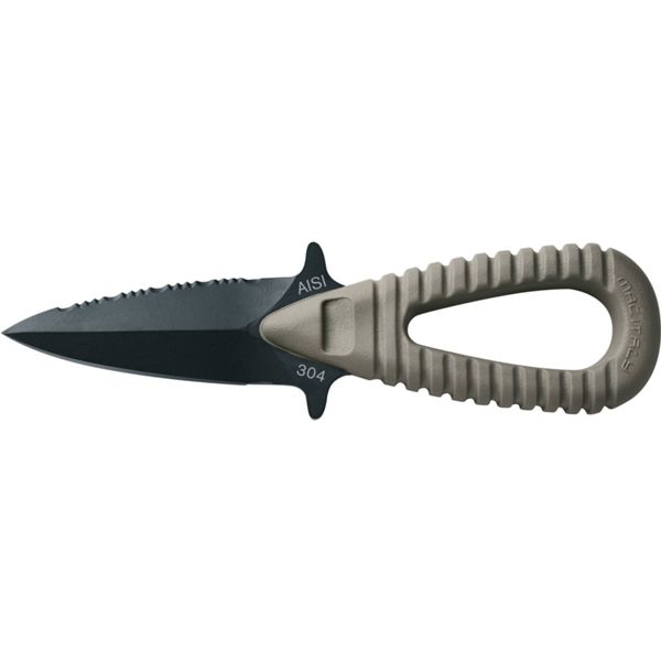 DIVING KNIFE MICROSUB, S/S bld, PLASTIC hdl: GRY, +SHEATH