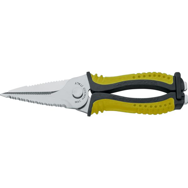 DIVING KNIFE PACIFIC JUNIOR w/SCISSORS, S/S bld 10 CM, PLASTIC hdl: BLK/YEL, +SHEATH