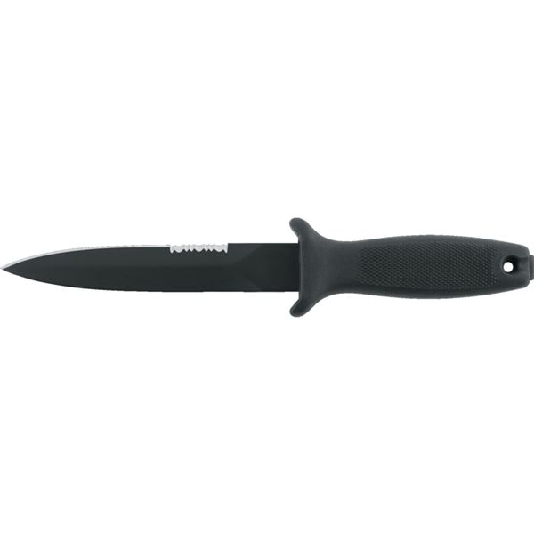 MILITARY KNIFE PARA', S/S BLK PTFE bld, PLASTIC hdl: BLK, +SHEATH