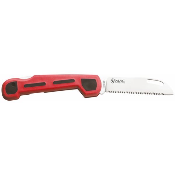 MARINE FOLD. KNIFE SKIPPY, S/S bld, PLASTIC hdl: BLK/RED