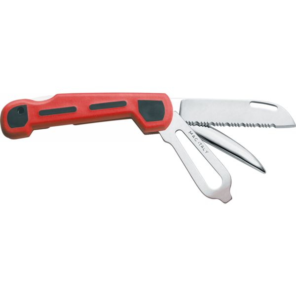 MARINE FOLD. KNIFE SKIPPER, S/S bld, PLASTIC hdl: BLK/RED